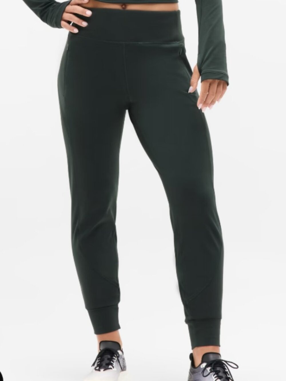Athleta Rainier Mid Rise Jogger - Black - Petite Small